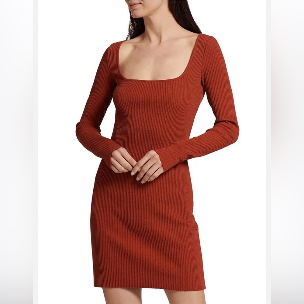 Vince Terracotta Long Sleeve Mini Dress Size XS